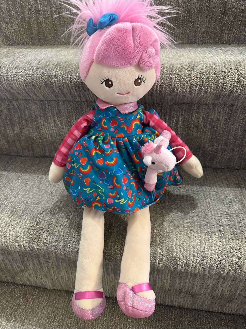RETIRED SCENTSY Buddy Meet Capri Plush Doll w/ Unicorn Friend Rainbow 17”